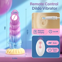 Vibrateur en forme de licorne à télécommande rechargeable, ventouse, spirale, silicone coloré, jouets sexuels pour femmes, stimulation du point G, masturbation