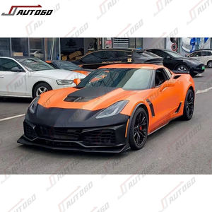 Kit de carrosserie de conversion de modification automatique pour <span class=keywords><strong>Corvette</strong></span> C7 <span class=keywords><strong>2014</strong></span> 2015 2016 2017 2018 2019 Mise à niveau vers l'assemblage de lèvre de pare-chocs avant ZR1 - Product Image 4