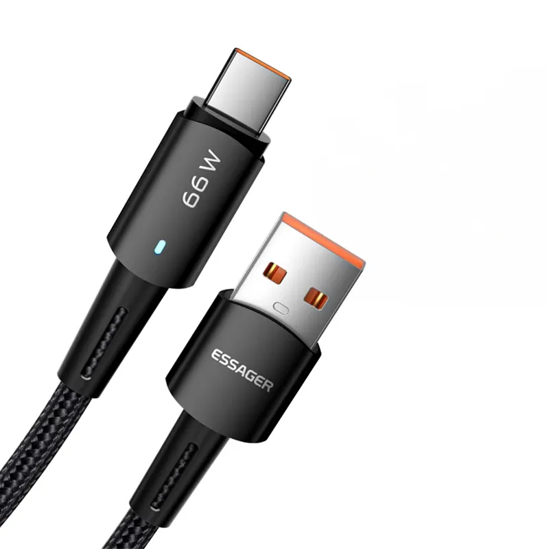 Fast charger 66W Type C Cable Fast Charger Cord 6A Fast Charging Cable For Samsung Xiaomi Huawei Data Cable QC 3.0 Type-C to USB