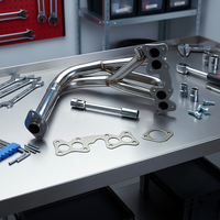 Collecteur d'échappement 4-1 en acier inoxydable poli, soudé TIG, à fixation directe pour Nissan Sentra 1.6L 91-99 / NX 1600 91-93