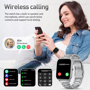 LIGE BWC09 Silber Ultra dünne Smartwatches für Frauen Fitness Tracker Antwort Zifferblatt Anrufe Schlaf monitor Uhr für IOS Android - Product Image 2