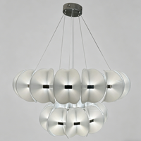 Lustre moderne en acrylique blanc Mengbo, luminaire suspendu créatif en forme de nuage LED, lumière chaude 3000K, dimmable, pour la maison/l'hôtel