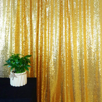 Luxe paillettes événement fête de mariage anniversaire scène affichage fond décoration murale rideau 8X8 pieds or grande toile de fond à paillettes