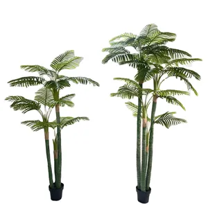 Artificial Phoenix Sunflower Tree Geranium Green Plant Pot High Simulation False Tree Palm Coconut