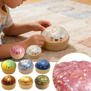 Squishies géants en peluche en forme de boulette, scintillants, à remontée lente, colorés, balles anti-stress, jouet sensoriel Fidget, cadeau de décompression à presser doucement - Product Image 2