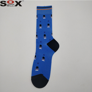 Calcetines de Hombre con Diseño de Bigote, Calcetines Casuales de Negocios, Calcetines Jacquard con Bloques de Color, Venta al Por Mayor - Product Image 3