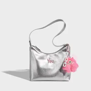 Thời Trang Hợp Thời Trang Đa Chức Năng Nga Phụ Nữ Của Nhỏ Tote Hobo Túi Bạc Túi Xách Với Tùy Chỉnh In Logo