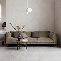 Canapé trois places en tissu chenille de style industriel Wabi-Sabi, luxe nordique, pour petit appartement, salon