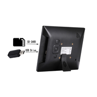 Marco de Fotos Digital LCD IPS Clásico de 8 Pulgadas con Control Remoto para Reproducción Fácil de Video MP4/AVI desde Tarjetas USB/SD y Visualización de Reloj