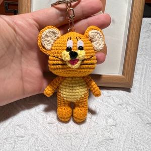 Personnalisé fait à la main Crochet porte-clés sac breloque accessoire Amigurumi Crochet mignon dessin animé <span class=keywords><strong>Jerry</strong></span> <span class=keywords><strong>souris</strong></span> peluche peluche - Product Image 3