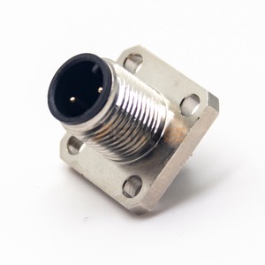 M12 <span class=keywords><strong>2</strong></span>-pins connector A-gecodeerd 4-gaats flens paneelmontage soldeerbak recht IP67 DC-stroomstekker - Product Image 4