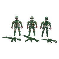Modèle de soldat en plastique avec pistolet, sculpture, figurine, jouet pour enfants