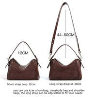 Handtassen 2025 tas wanita kulit asli pabrikan ODM harga pabrik kustom desain minimalis tas tangan wanita kulit sapi Suede