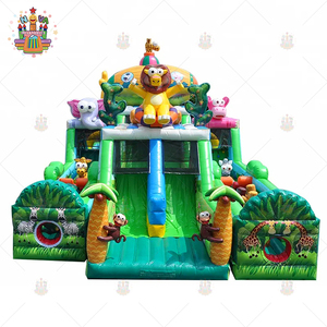 工厂批发定制商用聚氯乙烯蹦床户外充气干滑梯在蹦床公园和运动公园出租 - Product Image 2