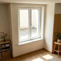 Ventana Abatible de PVC Resistente al Viento, Estándar Europeo CE, para Proyectos de Venta al por Mayor en Edificios de Apartamentos Europeos