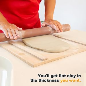 10 pièces Guide de rouleau de boue 3/5/7/10/12MM bande de bois plaque de boue formant des fournitures en céramique artisanat polymère argile poterie outils de modélisation - Product Image 3