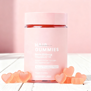 Premium Sugar-Free Vegetarian Hair Vitamins <strong>Gummies</strong> with <strong>Biotin</strong> - Product Image 1