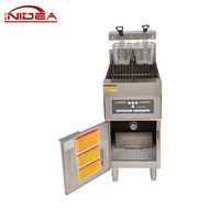Freidora Industrial de Acero Inoxidable de Alta Calidad de 28L, 9KW, de un Solo Tazón, Comercial, Independiente, para Restaurante, con Fuente de Alimentación Eléctrica