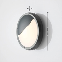 Lampe murale extérieure à montage en surface P3003-E27 E27 IP65 avec diffuseur en polycarbonate à induction, détecteur de mouvement, demi-lune, lumière murale moderne