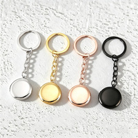 Porte-clés rond vierge en acier inoxydable avec finition miroir pour impression UV DIY et gravure laser – Cadeau promotionnel d'entreprise