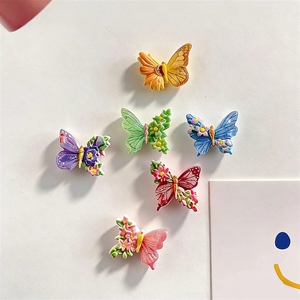 Wholesale Colorful Floral 3D Resin Magnetic Refrigerator <b>Sticker</b> Fridge Magnet Cute Home Decor Gift - Product Image 1