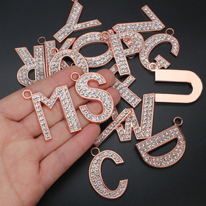 35มม. มาใหม่พลอยเทียม Bling <span class=keywords><strong>Love</strong></span> 26ตัวอักษรเสน่ห์ตัวอักษรสร้อยคอตัวอักษรฟองตัวอักษรเริ่มต้นสำหรับผู้หญิงผู้ชายเครื่องประดับ - Product Image 6
