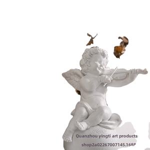 Ornement en résine de Cupidon ange de style européen créatif JY Petits cadeaux de mariage pour la décoration de la chambre à coucher Accessoires de photographie Décoration intérieure - Product Image 4