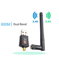 Sıcak satış 600M Dual Band kablosuz ağ kartı Internet wi fi Dongle WiFi alıcısı & PC Laptop için verici
