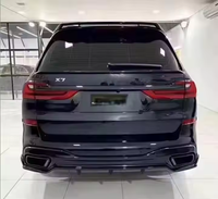 G07 19-22 Kit aero noir pour BMW X7 G07 Pre Lci Sport Upgrade Black Knight aero Bodykit Front Lip Diffuser Side Skirt Spoiler