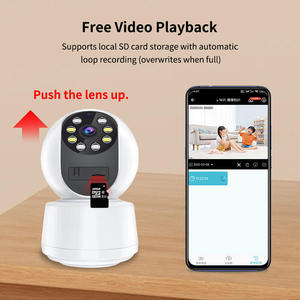 Caméra de sécurité domestique <span class=keywords><strong>WiFi</strong></span> 1080p, surveillance, babyphone, détection de mouvement, suivi intelligent, audio bidirectionnel, vision nocturne, télécommande - Product Image 6