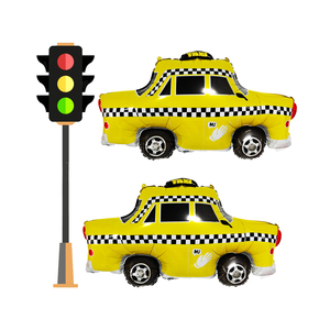 Nouveau produit Cymylar, ballon en feuille de voiture de <span class=keywords><strong>taxi</strong></span> pour décoration de fête, décoration de fête d'anniversaire pour enfants - Product Image 1