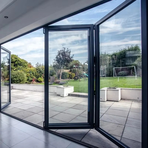 Puerta Plegable de Aluminio AOSTTER con Acabado sin Marco y Herrajes Ocultos, Líneas Visuales Nítidas, Perfil de Rotura Térmica - Product Image 1