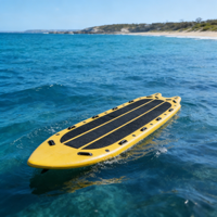 Planche de paddle gonflable grande taille Verda VD-SUP-033 18' Jaune PVC de qualité militaire avec noyau Drop Stitch 3 ailerons Tout usage Légère