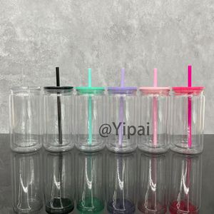 Us Warehouse 12Oz Clear Double Wall Snow Globe <b>Plastic</b> for Kids Pre Drilled Soda Beer Coffee Water Acrylic Tumbler Can <b>Cup</b> - Product Image 1
