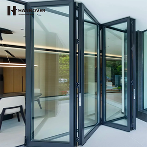 Porta de Alumínio Bi-Fold com Quebra Térmica e Vidro Duplo para Pátio de Villa - Product Image 1