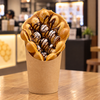 Gobelets en papier jetables pour frites à bas prix en gros avec logo personnalisable – Emballages alimentaires
