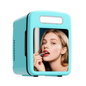 Mirror Cosmetic Refrigerator 4L <b>Mini</b> Fridge Cooling Heating Portable Beauty <b>Cooler</b> For Dorm Car USB Power White Pink Blue Black - Product Image 3