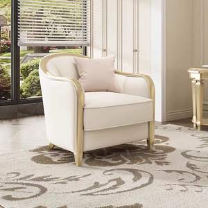 2025 नई डिजाइन उच्च गुणवत्ता वाली लक्जरी शाही फ्रेंच शैली शास्त्रीय यूरोपीय चमड़े के सोफे को घुमावदार हैंडरेल के साथ सेट किया गया - Product Image 5