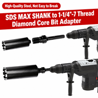 Adaptateur de tige SDS Max avec filetage mâle 1-1/4"-7 UNC et filetage femelle 1/2 BSP pour perceuse à noyau diamanté et ouvre-trou