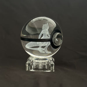 Livraison directe Vente en gros <span class=keywords><strong>pas</strong></span> <span class=keywords><strong>cher</strong></span> Poke Mon 3d Boule de cristal Veilleuse personnalisée Boule de cristal avec socle LED - Product Image 5
