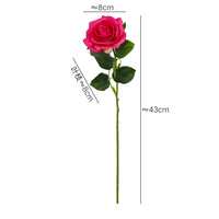 Hochwertiger Feuchtigkeitsspendender Diamant-Rosen-Seidenblumenstrauß Einzelner Zweig Europäischer Stil Ostern Valentinstag Hochzeit
