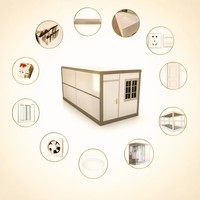 Maison conteneur pliable à montage rapide, dortoir mobile pliable, bureau préfabriqué, cabane préfabriquée