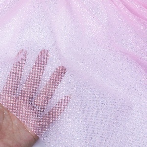 Đám Cưới Long Lanh Váy Vải Chất Liệu Trước Thiết Kế Sáng Bóng Cô Dâu Thêu Ren Vải Polyester Sáng Bóng Lưới Ren Vải - Product Image 3