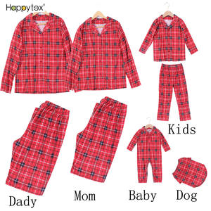 Pas cher prix <span class=keywords><strong>famille</strong></span> correspondant noël PJs impression Plaid respirant thermique Polyester manches longues 2025 cadeau hommes femmes enfants bébé - Product Image 3