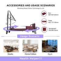 Plataforma de Aluminio Industrial para Pilates, Reposapiés Acolchado Ajustable, para Alineación de Postura en Estudio