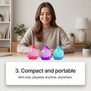 Jouet sensoriel Feuilles tombantes rêveuses en TPR, en forme de goutte d'eau, jouet à presser avec base détachable, pour pétrissage des doigts, anti-stress, petit format - Product Image 2