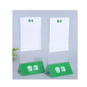 Barteller Kaart Tafel Kaart Plastic Acryl Bar Menuband Acryl Menukaart Driehoekige Basis