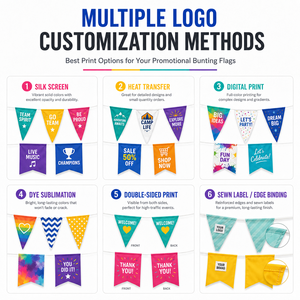 Guirlande de drapeaux triangulaires personnalisables avec logo pour décoration de fête, événements en extérieur et intérieur, festivals, anniversaires, vente en gros, cadeau - Product Image 2