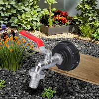 Adaptateur de réservoir de tambour en laiton nickelé 1/2 \ "1000L IBC robinet en métal connecteur de tuyau d'arrosage accessoires pour l'irrigation