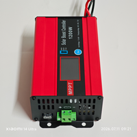 Contrôleur de charge solaire MPPT MYAMi 1200W 30A avec entrée courant PV, courant de charge réglable 15A, convertisseur DC-DC boost 48V/60V/72V